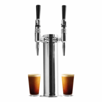 Alternative view of Nitro Coffee Tower - 2 Faucets with 100% SS Contact - SS Polished - Air Cooled- NSF Certified