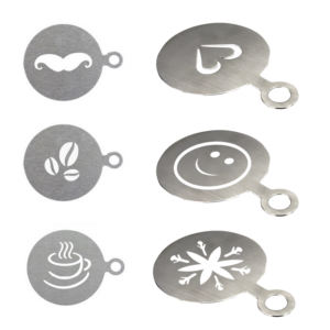 Barobjects - Barista Stencils Stainless Steel 6 Pcs set - C3540