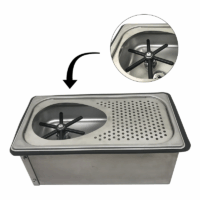 Alternative view of Counter Top Milk Pitcher Rinser with Drain Board