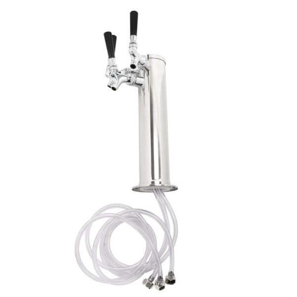 Barobjects-4" Column Tower - 3 Faucets - SS Polished - Air Cooled w/o Cover Plate-C1522
