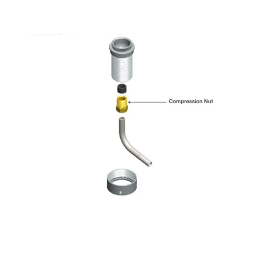 Alternative view of Compression Nut Male - 1/4" for Compression Shank Brass (Pack of 25)