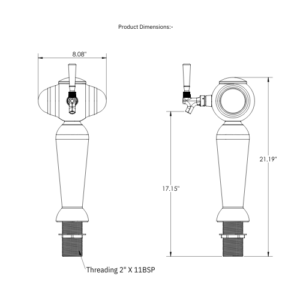 air cooled single tap beer tower