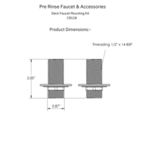 Deck mount faucet kit 8118