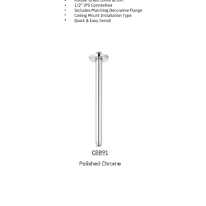 ceiling mount shower arm