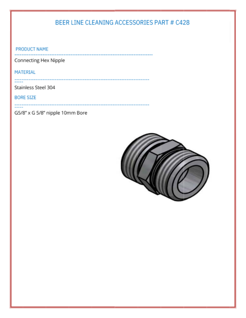 Beer line cleaning accessory