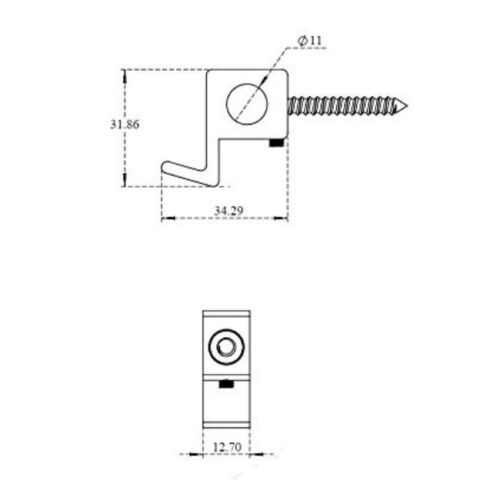 Aluminum Wall Mount Hook