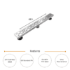 Linear Shower Drain Slotted Pattern 48" - Image 2