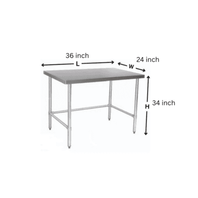 Work Table24″ x 36″ Stainless Steel Work Table Premium Series - Bar Objects