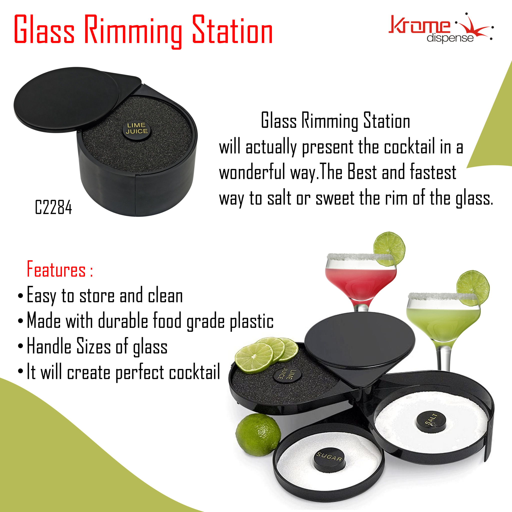 Glass Rimming Station - Bar Objects