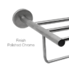 Fluids Towel Rack 24″ – Polished Chrome..
