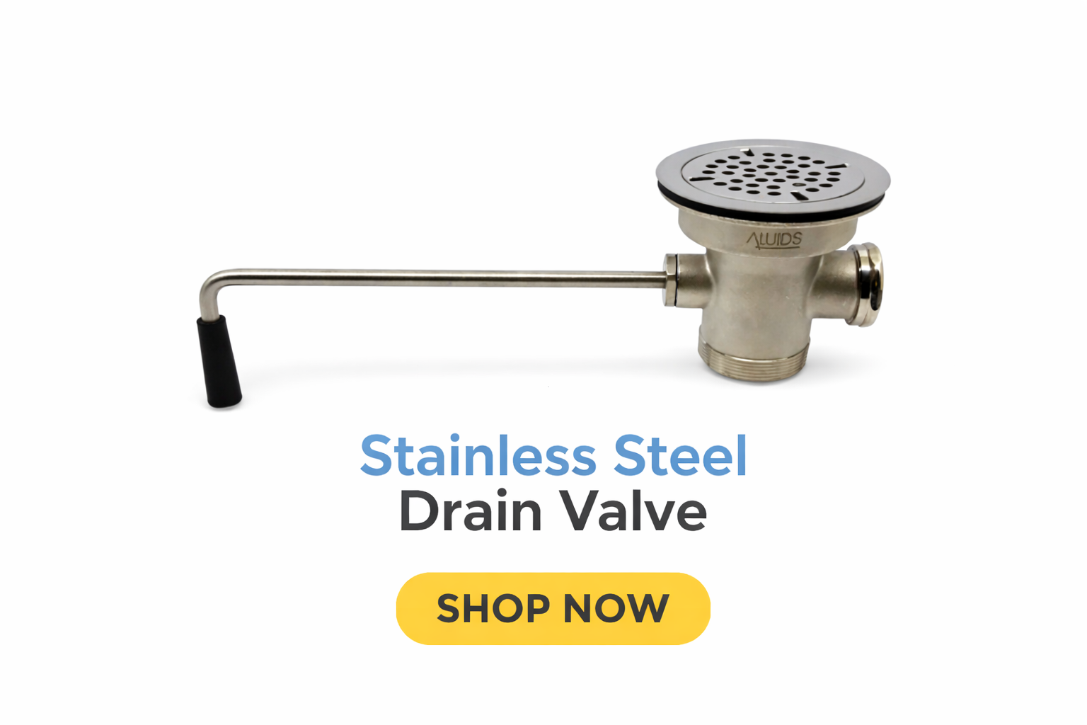 3-1/2″ Waste Valve twist lever – Drain for Commercial sinks - Image 3