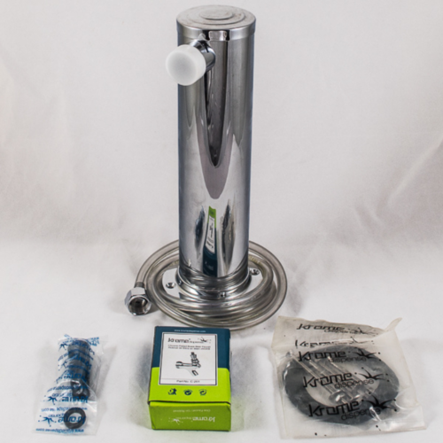 Alternative view of 2.5” Column Beer Tower - 1 Faucet - SS Polished - Air Cooled