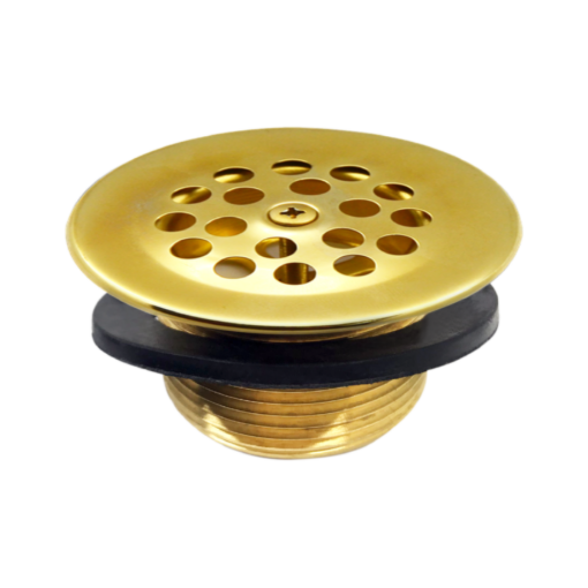 Tub Drain Strainer Trim Kit with Drain Body - PVD Gold Strainer-C8052