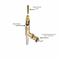 Faucet with Gold Plated Knob