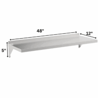stainless steel solid wall mount shelf.