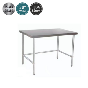 COMMERCIAL WORK TABLE 30'' WIDE- 18 GA - 304