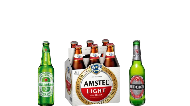 Heineken,  Amstel Light and Becks- Bar Objects
