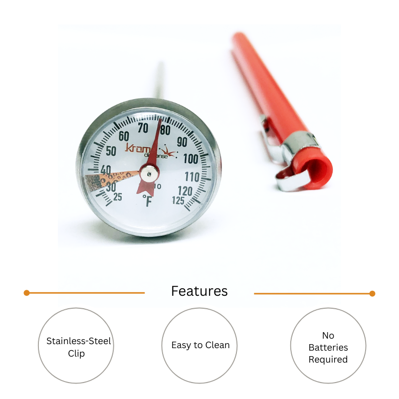 1″ Dial Thermometer x 5″ Stem - Image 2