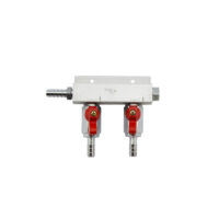 2 Way Gas Distributor Aluminium without Check valve