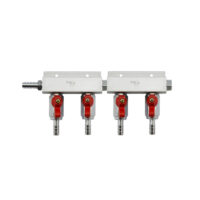 4 Way Gas Distributor Aluminium without Check valve