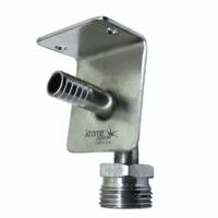 Alternative view of SS 304 Wall Bracket 3/8" barb x Male Beer Thread