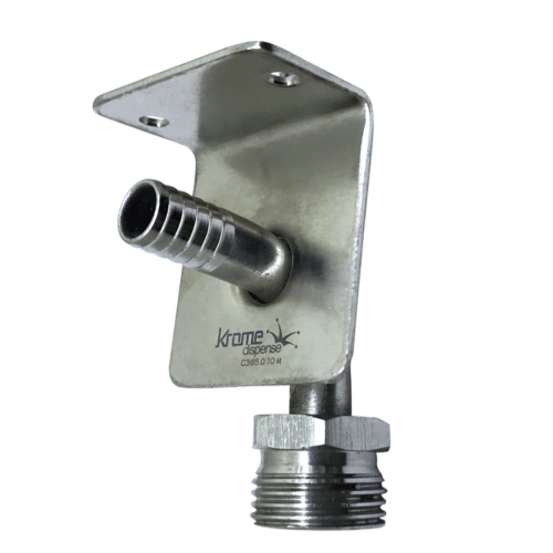 Alternative view of SS 304 Wall Bracket 3/8" barb x Male Beer Thread