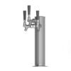 3" Column Beer Tower - 3 Faucets with 100% SS Contact - Brushed Stainless - Air Cooled - Image 2