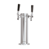 two faucet beer tower Upgrade your beer dispensing setup with our 3" Column Tower featuring 2 Faucets, crafted entirely from Stainless Steel and Air Cooled for optimal performance. This NSF Certified tower ensures quality and reliability, making it an excellent choice for bars, restaurants, and home kegerator setups. With a polished stainless steel finish, this tower combines functionality with a sleek and modern aesthetic.