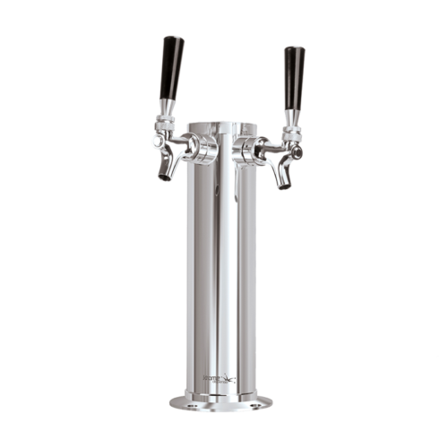 two faucet beer tower Upgrade your beer dispensing setup with our 3" Column Tower featuring 2 Faucets, crafted entirely from Stainless Steel and Air Cooled for optimal performance. This NSF Certified tower ensures quality and reliability, making it an excellent choice for bars, restaurants, and home kegerator setups. With a polished stainless steel finish, this tower combines functionality with a sleek and modern aesthetic.