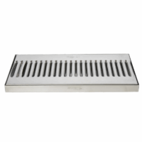 Alternative view of 12" x 6" Surface Drip Tray - Brushed Stainless - Without Drain