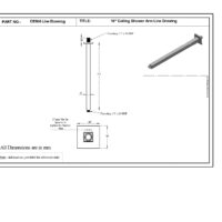 18" Square Ceiling Shower Arm