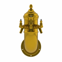 Alternative view of Wall lamp style  Beer Tower - 3 Faucets - Vibrant Gold Finish - Air Cooled