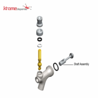 Alternative view of Beer Faucet Shaft Assembly , Plated Brass