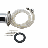 Alternative view of 3″ Column Tower – 2 Faucet - 100% SS Contact – SS Polished – Air Cooled- NSF Certified