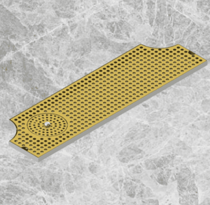 Drip Tray With Rinser Two Side cut-out