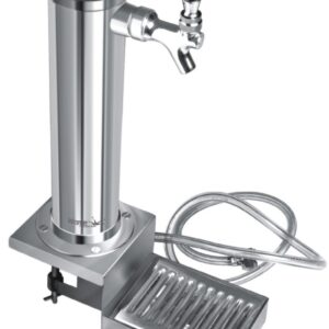 Upgrade your beverage dispensing setup with our Stainless Steel 1 Faucet Clamp-On Tower, designed for easy mounting on countertops and kitchen islands without the need for drilling. Whether for a party or regular use, this clamp-on tower offers convenience and versatility.