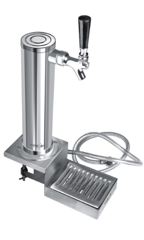 Upgrade your beverage dispensing setup with our Stainless Steel 1 Faucet Clamp-On Tower, designed for easy mounting on countertops and kitchen islands without the need for drilling. Whether for a party or regular use, this clamp-on tower offers convenience and versatility.