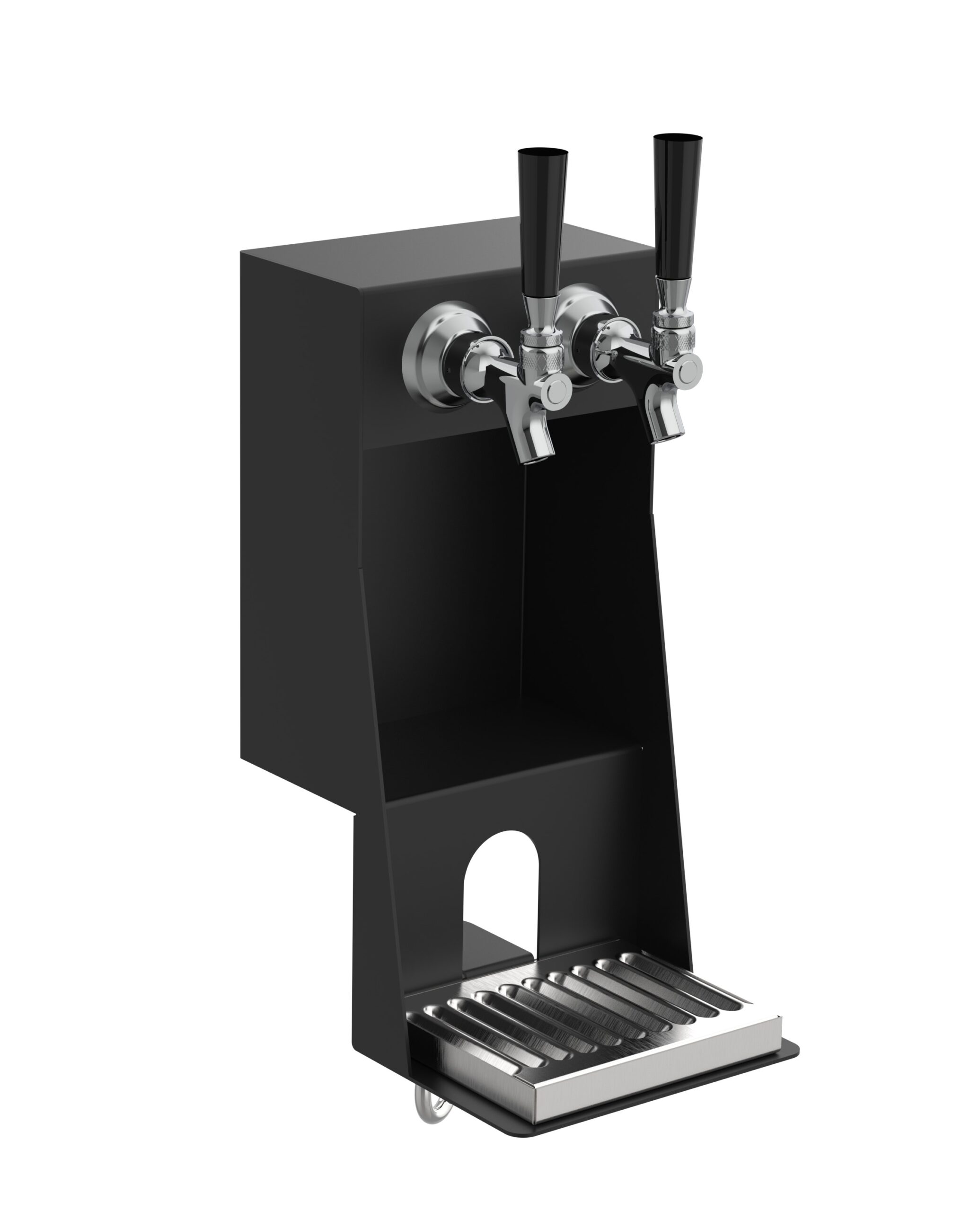 Dual faucet clamp on beer tower