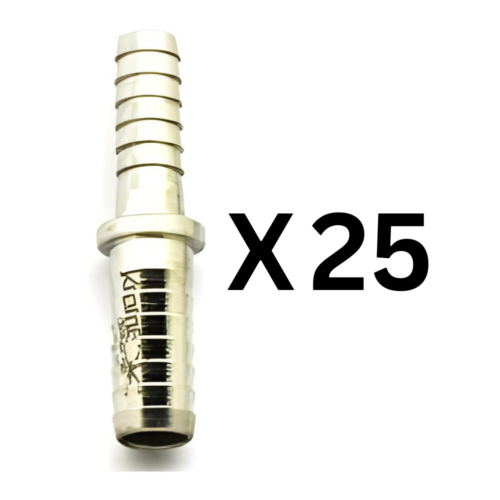 Alternative view of Stainless Steel 304 Splicer -5/16" Poly x 1/2" Poly or 1/4" Vinyl X 3/8" Vinyl  Pack of 25