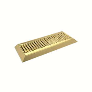 16" x 6.5" Beveled Edge Drip Tray with Drain – SS 304 PVD Gold