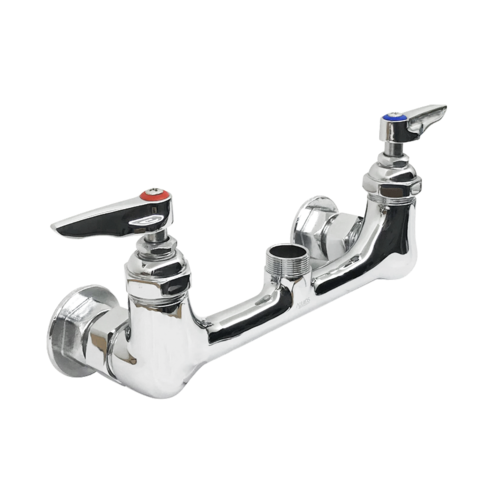 Double Pantry Swivel Base Faucet, Wall Mount, 8″ Centers, without spout-C8109