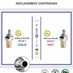 Smart Parts Faucet Spindle Assembly Compatible with T&S Bras