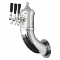 Alternative view of Wall lamp Beer Tower -3 Faucets - SS Polished - Air Cooled