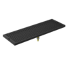 24" x 8" Matte Black Surface Drip Tray with Drain