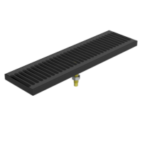 18x5 Matte Black Surface Mount Beer Drip Tray