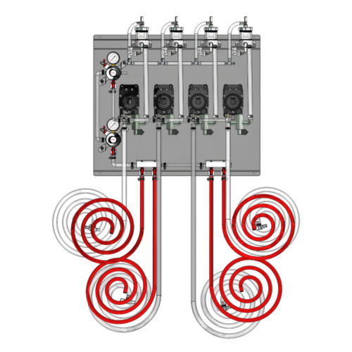 Secondary Regulator Panel Kit with FOB and Pump for 4 Kegs