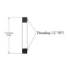 1/2" x 6" nipple - chrome plated brass(Pack of 2) - Image 3