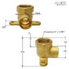 90 Degree Drop Ear Elbow-Lead Free Brass- 1/2″ FIP x 1/2″(Pack of 4) - Image 3