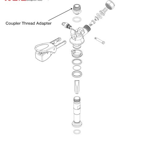 Alternative view of 1/2” To 5/8” Keg Coupler Thread Converter