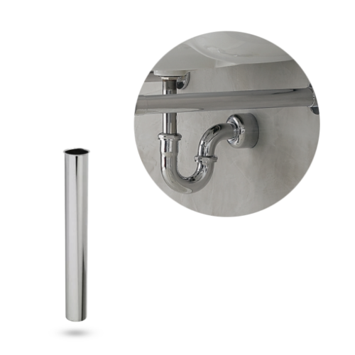 Alternative view of 12" Sink Tailpiece 1-1/2" x 22 GA Chrome plated brass